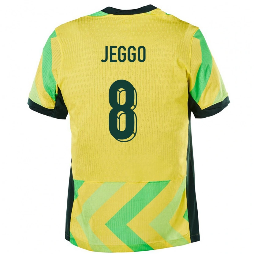 Danxen Dame Australia James Jeggo #8 Gyllen Hjemmetrøye Drakt Trøye 24-26 Skjorter T-Skjorte