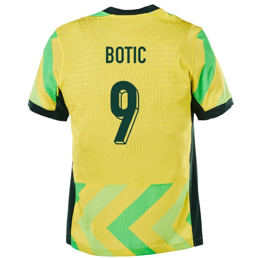Danxen Dame Australia Noah Botic #9 Gyllen Hjemmetrøye Drakt Trøye 24-26 Skjorter T-Skjorte