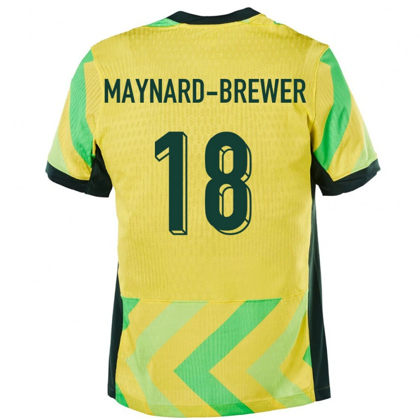 Danxen Dame Australia Ashley Maynard Brewer #18 Gyllen Hjemmetrøye Drakt Trøye 24-26 Skjorter T-Skjorte