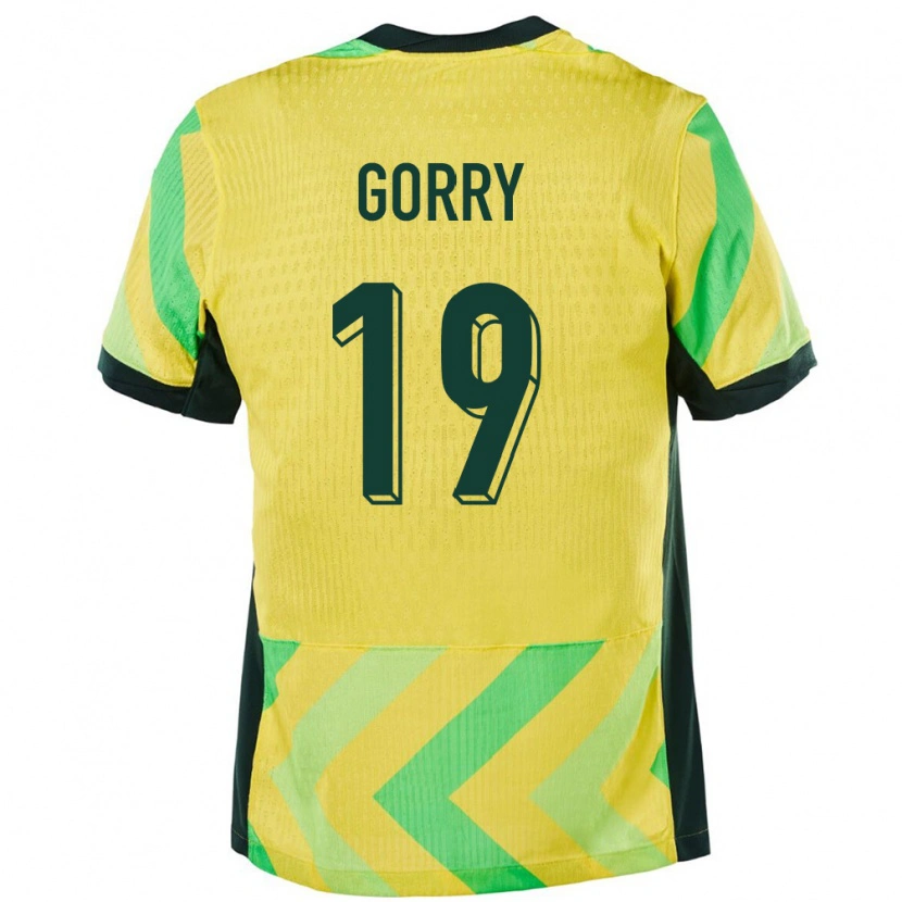 Danxen Dame Australia Katrina Gorry #19 Gyllen Hjemmetrøye Drakt Trøye 24-26 Skjorter T-Skjorte