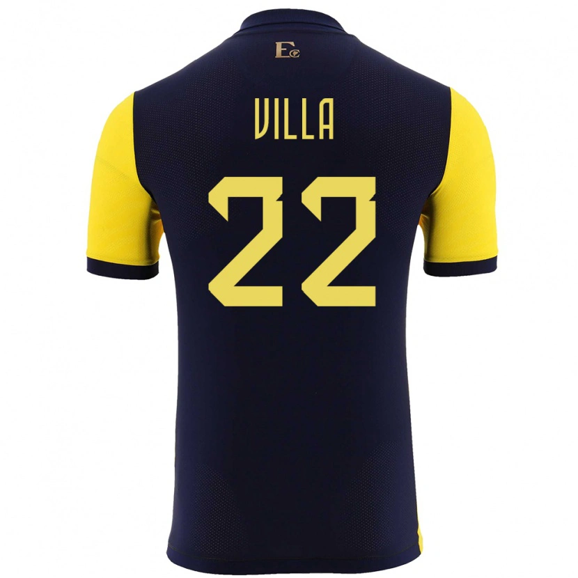 Danxen Dame Ecuador Alexis Villa #22 Gul Hjemmetrøye Drakt Trøye 24-26 Skjorter T-Skjorte