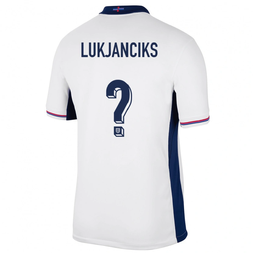 Danxen Dame England Douglass Lukjanciks #0 Hvit Hjemmetrøye Drakt Trøye 24-26 Skjorter T-Skjorte