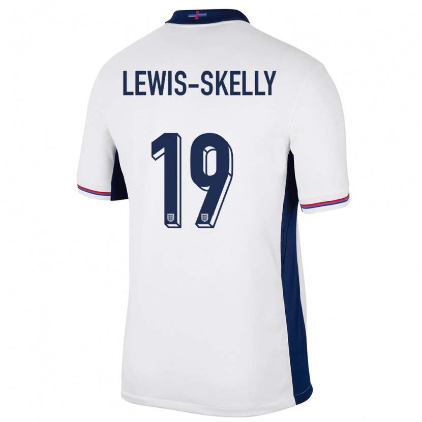 Danxen Dame England Myles Lewis-Skelly #19 Hvit Hjemmetrøye Drakt Trøye 24-26 Skjorter T-Skjorte