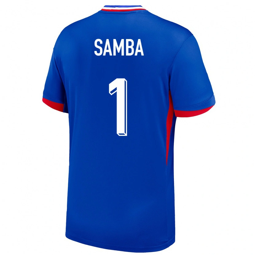 Danxen Dame Frankrike Brice Samba #1 Blå Hjemmetrøye Drakt Trøye 24-26 Skjorter T-Skjorte