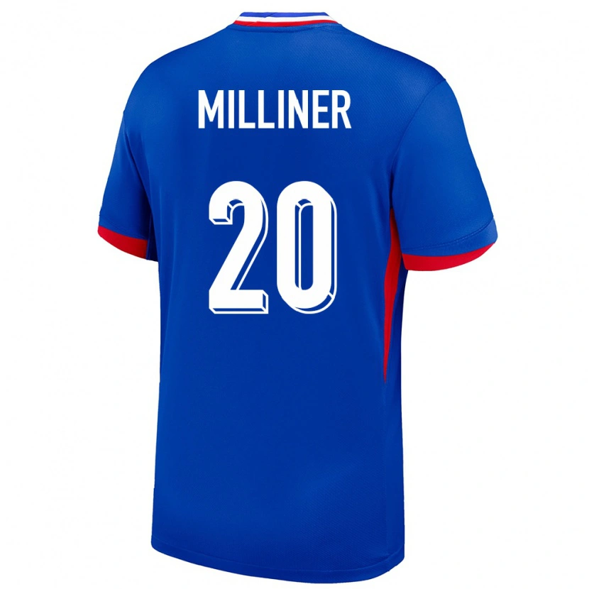 Danxen Dame Frankrike Léo Milliner #20 Blå Hjemmetrøye Drakt Trøye 24-26 Skjorter T-Skjorte