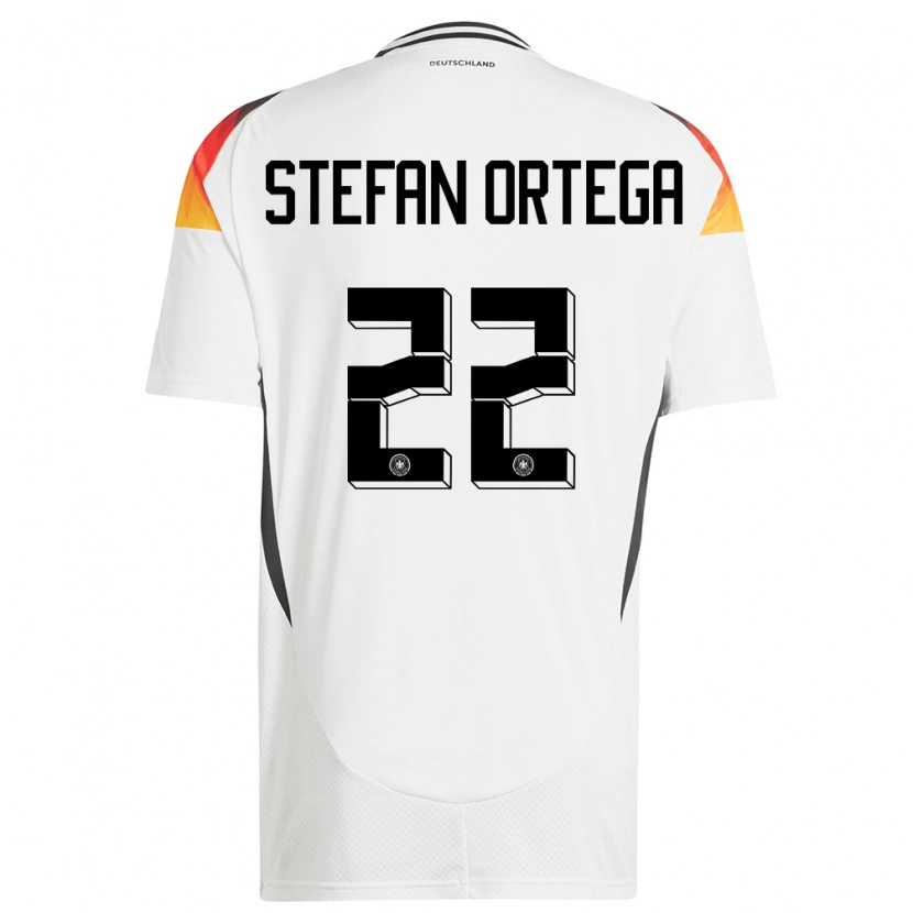 Danxen Dame Tyskland Stefan Ortega #22 Hvit Hjemmetrøye Drakt Trøye 24-26 Skjorter T-Skjorte