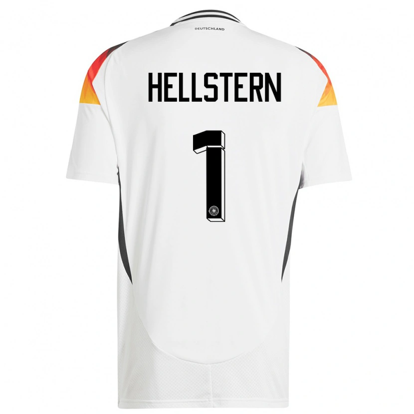 Danxen Dame Tyskland Florian Hellstern #1 Hvit Hjemmetrøye Drakt Trøye 24-26 Skjorter T-Skjorte