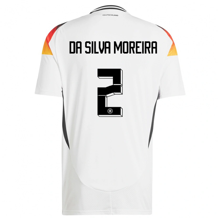 Danxen Dame Tyskland Eric Da Silva Moreira #2 Hvit Hjemmetrøye Drakt Trøye 24-26 Skjorter T-Skjorte