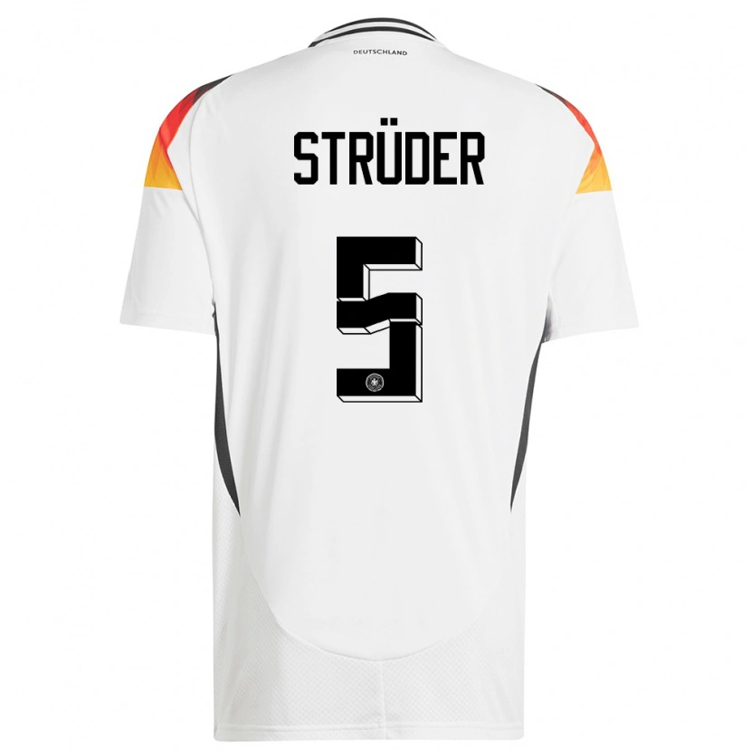 Danxen Dame Tyskland Mika Strüder #5 Hvit Hjemmetrøye Drakt Trøye 24-26 Skjorter T-Skjorte