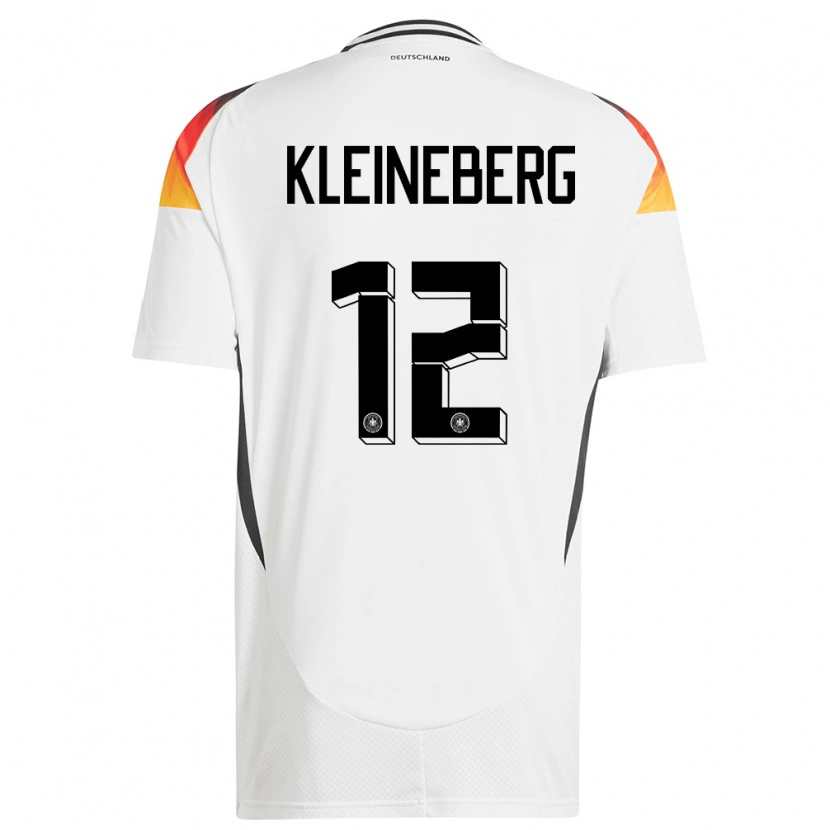 Danxen Dame Tyskland Philip Kleineberg #12 Hvit Hjemmetrøye Drakt Trøye 24-26 Skjorter T-Skjorte