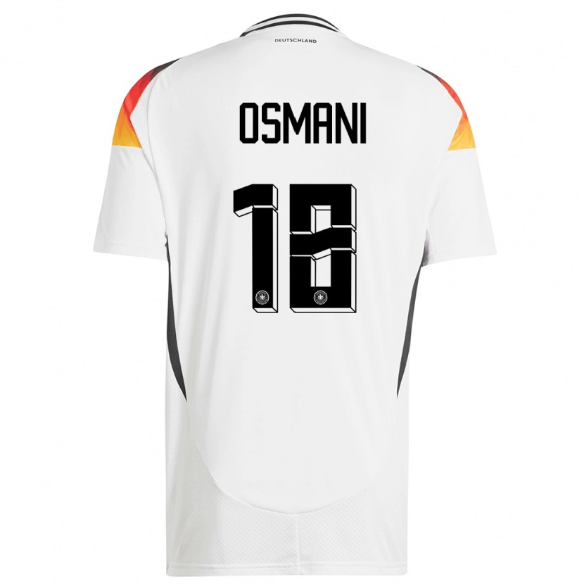 Danxen Dame Tyskland Erblin Osmani #18 Hvit Hjemmetrøye Drakt Trøye 24-26 Skjorter T-Skjorte