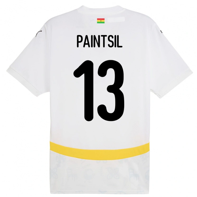 Danxen Dame Ghana Joseph Paintsil #13 Hvit Hjemmetrøye Drakt Trøye 24-26 Skjorter T-Skjorte