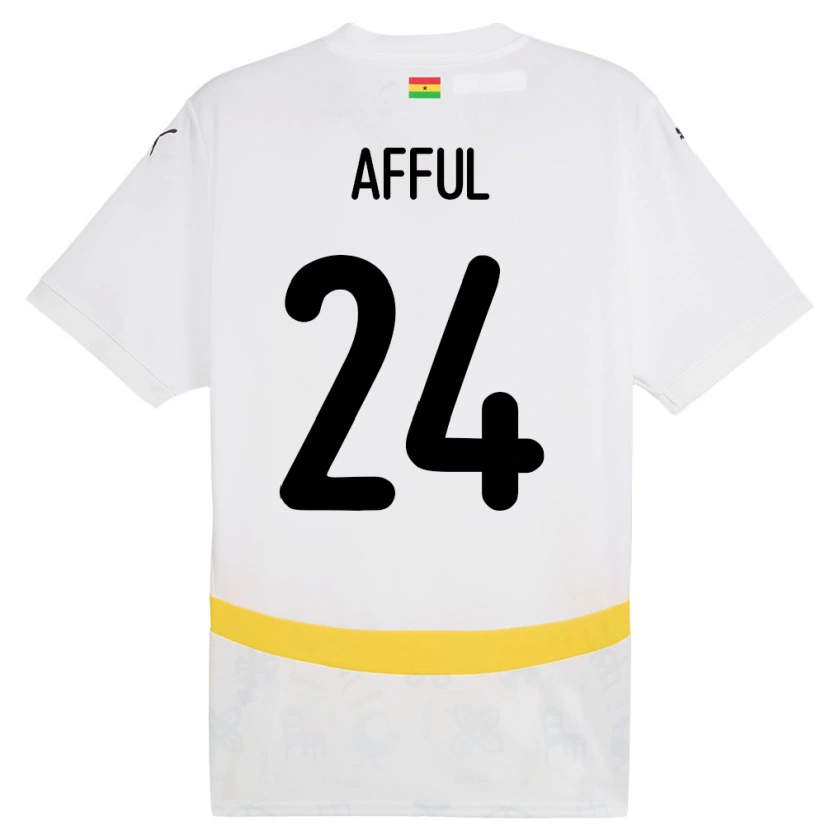 Danxen Dame Ghana Isaac Afful #24 Hvit Hjemmetrøye Drakt Trøye 24-26 Skjorter T-Skjorte