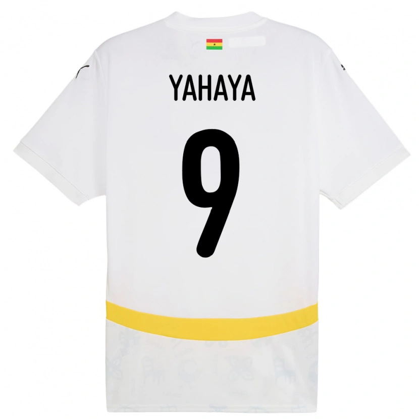 Danxen Dame Ghana Mohammed Yahaya #9 Hvit Hjemmetrøye Drakt Trøye 24-26 Skjorter T-Skjorte