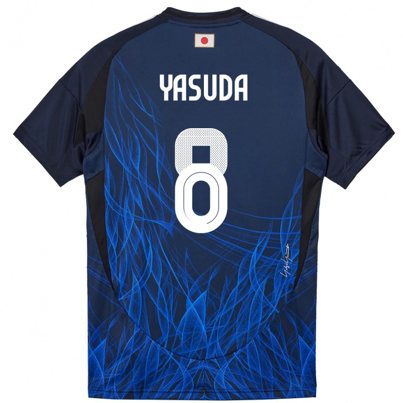 Danxen Dame Japan Kenshin Yasuda #8 Mørkeblå Hjemmetrøye Drakt Trøye 24-26 Skjorter T-Skjorte