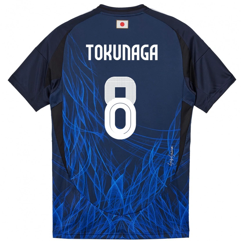 Danxen Dame Japan Ryo Tokunaga #8 Mørkeblå Hjemmetrøye Drakt Trøye 24-26 Skjorter T-Skjorte