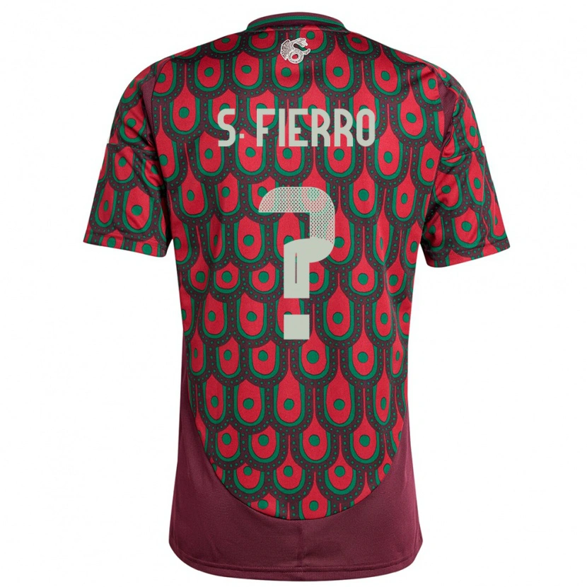 Danxen Dame Mexico Sebastián Fierro #0 Rødbrun Hjemmetrøye Drakt Trøye 24-26 Skjorter T-Skjorte