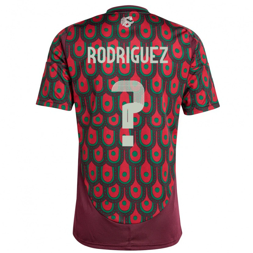 Danxen Dame Mexico Alan Rodríguez #0 Rødbrun Hjemmetrøye Drakt Trøye 24-26 Skjorter T-Skjorte