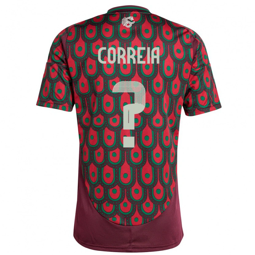 Danxen Dame Mexico Matteo Correia #0 Rødbrun Hjemmetrøye Drakt Trøye 24-26 Skjorter T-Skjorte