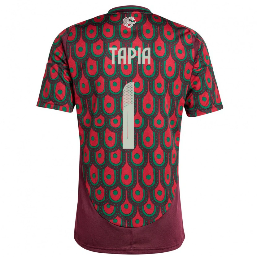 Danxen Dame Mexico Fernando Tapia #1 Rødbrun Hjemmetrøye Drakt Trøye 24-26 Skjorter T-Skjorte