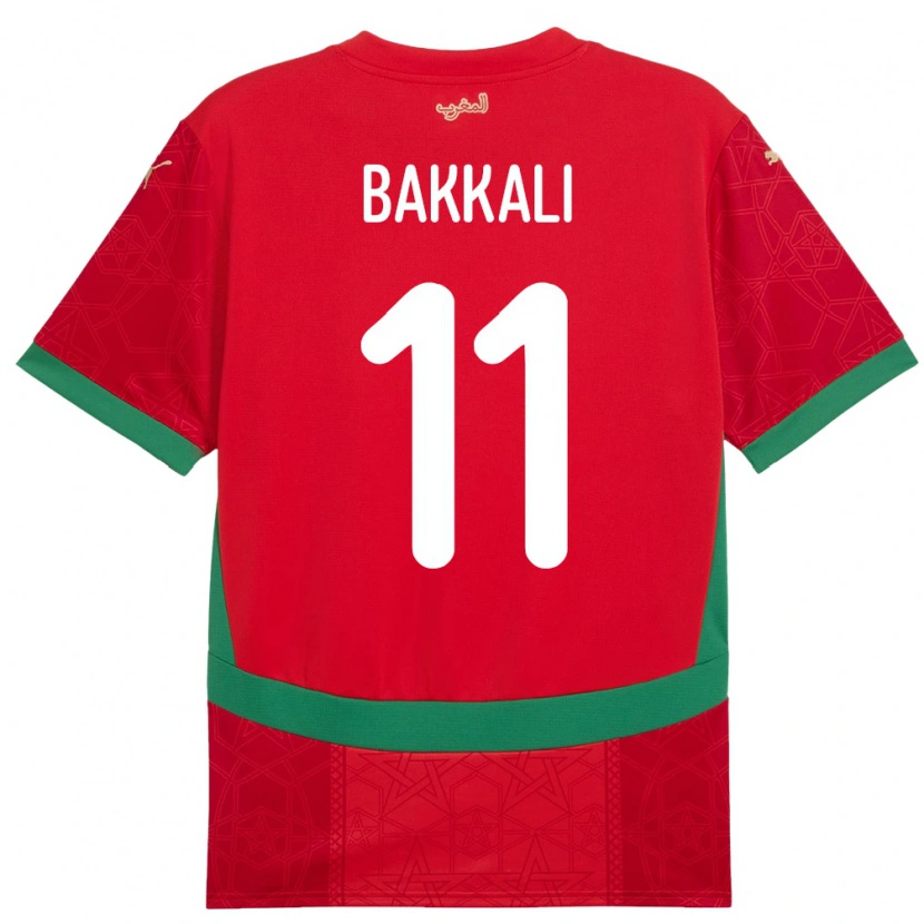 Danxen Dame Marokko Mohamade Bakkali #11 Rød Hjemmetrøye Drakt Trøye 24-26 Skjorter T-Skjorte
