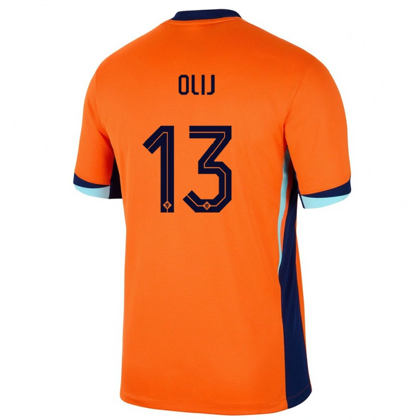 Danxen Dame Nederland Nick Olij #13 Oransje Hjemmetrøye Drakt Trøye 24-26 Skjorter T-Skjorte