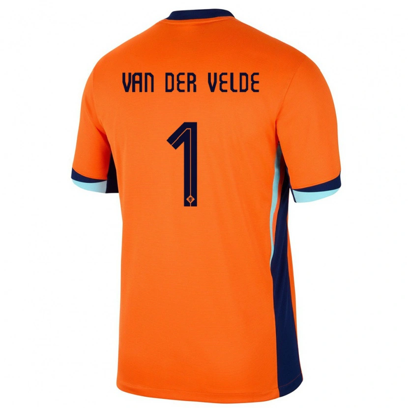 Danxen Dame Nederland Valentijn Van Der Velde #1 Oransje Hjemmetrøye Drakt Trøye 24-26 Skjorter T-Skjorte