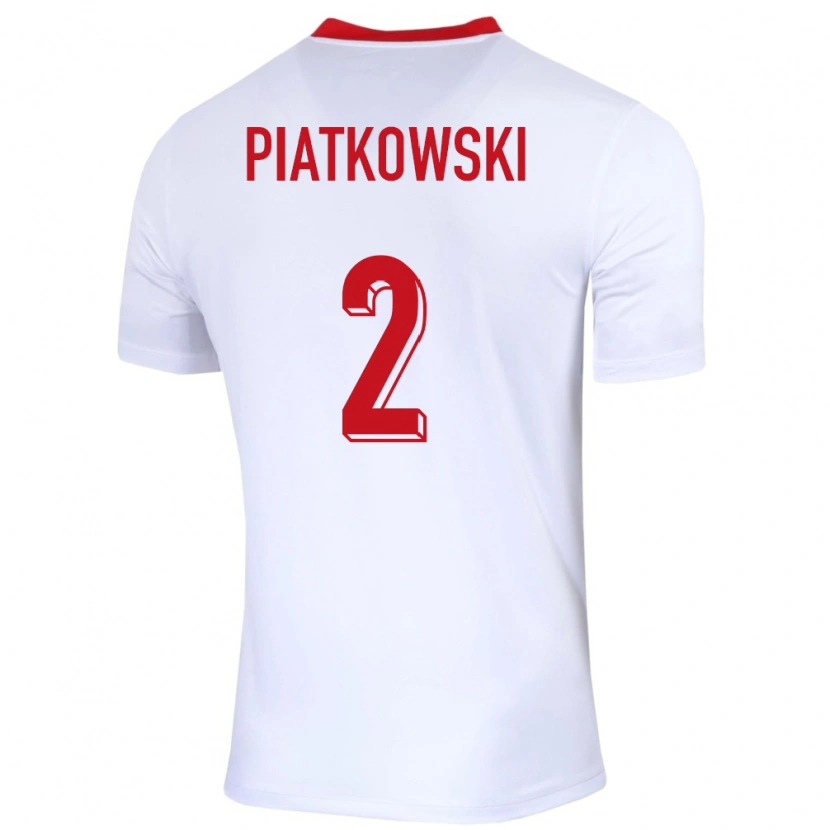 Danxen Dame Polen Kamil Piatkowski #2 Hvit Hjemmetrøye Drakt Trøye 24-26 Skjorter T-Skjorte