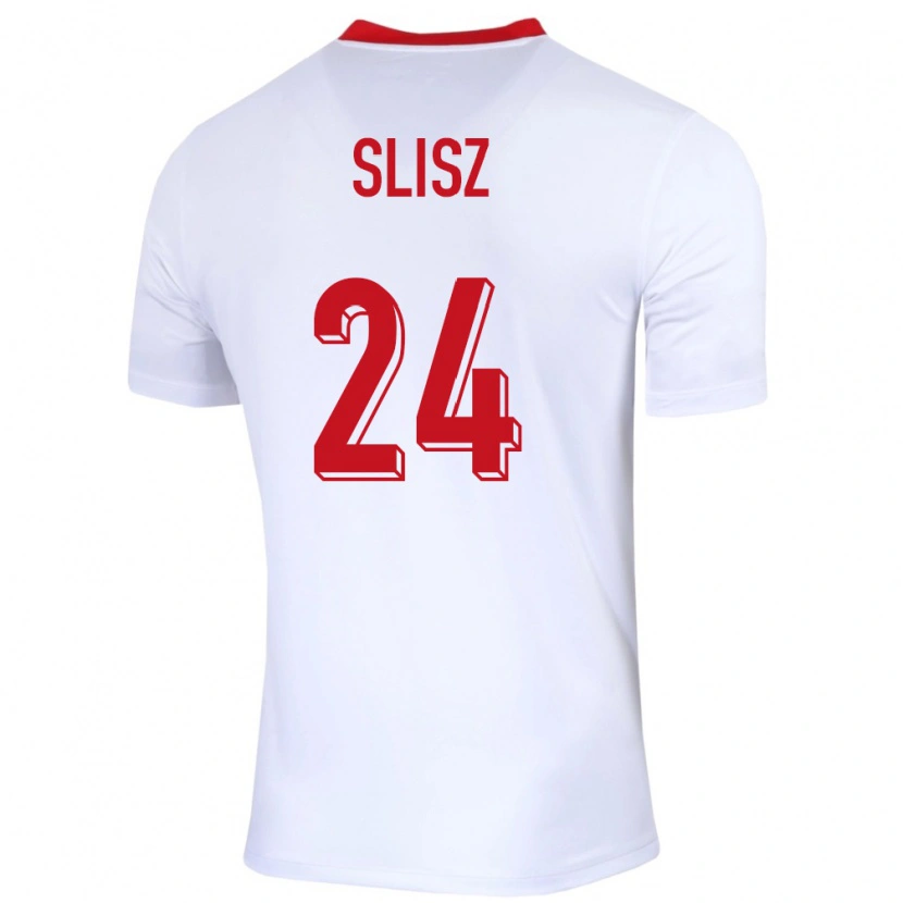 Danxen Dame Polen Bartosz Slisz #24 Hvit Hjemmetrøye Drakt Trøye 24-26 Skjorter T-Skjorte