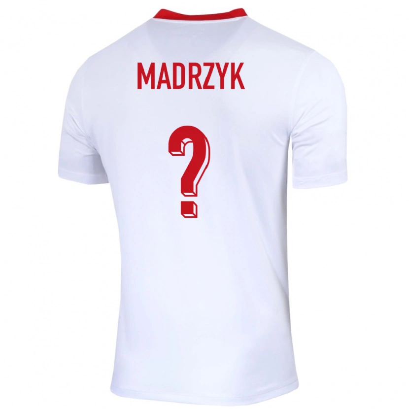 Danxen Dame Polen Jakub Madrzyk #0 Hvit Hjemmetrøye Drakt Trøye 24-26 Skjorter T-Skjorte
