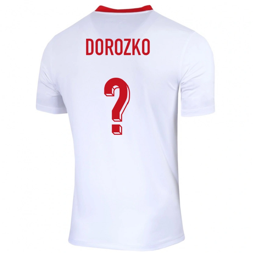 Danxen Dame Polen Jan Dorozko #0 Hvit Hjemmetrøye Drakt Trøye 24-26 Skjorter T-Skjorte