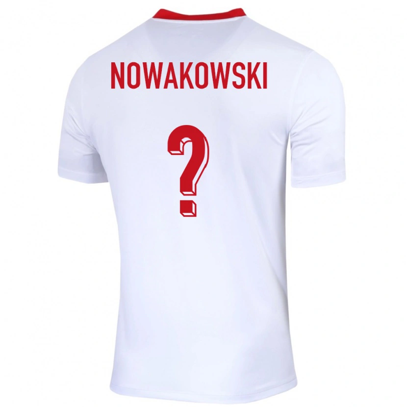 Danxen Dame Polen Kacper Nowakowski #0 Hvit Hjemmetrøye Drakt Trøye 24-26 Skjorter T-Skjorte