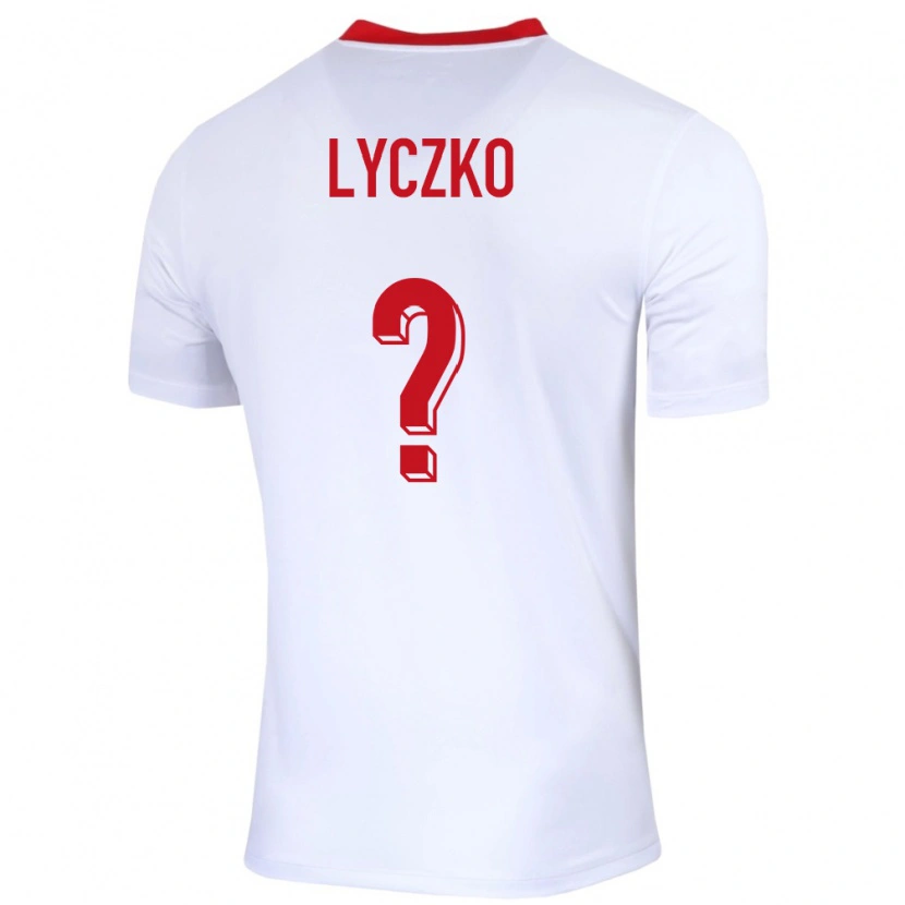 Danxen Dame Polen Szymon Lyczko #0 Hvit Hjemmetrøye Drakt Trøye 24-26 Skjorter T-Skjorte