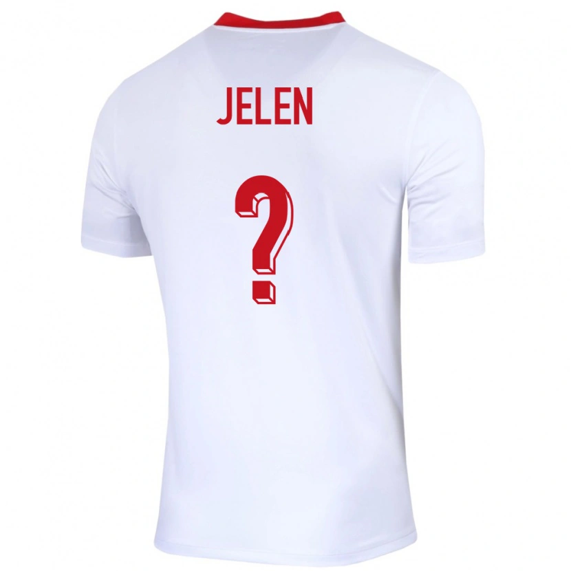 Danxen Dame Polen Mateusz Jelen #0 Hvit Hjemmetrøye Drakt Trøye 24-26 Skjorter T-Skjorte