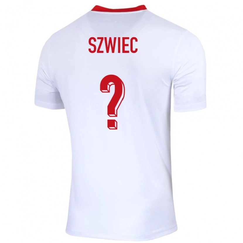 Danxen Dame Polen Dawid Szwiec #0 Hvit Hjemmetrøye Drakt Trøye 24-26 Skjorter T-Skjorte