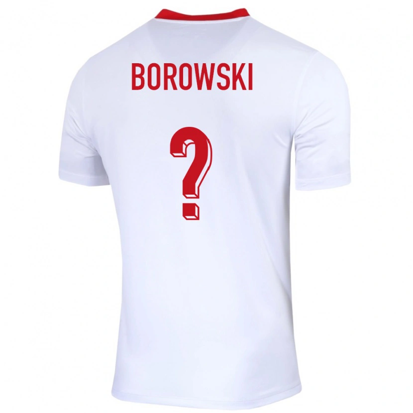 Danxen Dame Polen Bartosz Borowski #0 Hvit Hjemmetrøye Drakt Trøye 24-26 Skjorter T-Skjorte