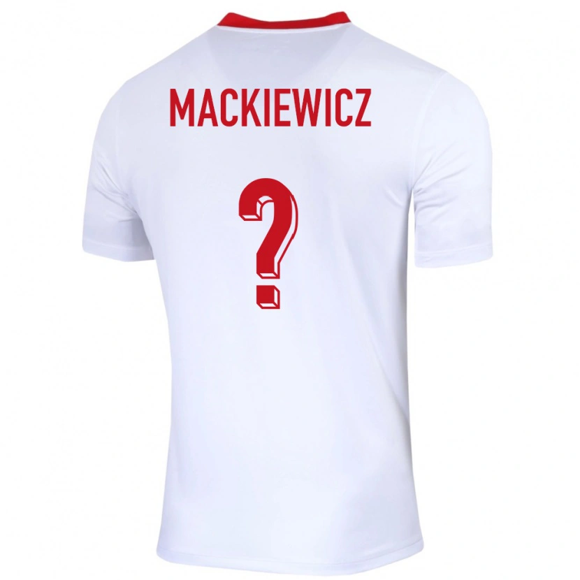 Danxen Dame Polen Patryk Mackiewicz #0 Hvit Hjemmetrøye Drakt Trøye 24-26 Skjorter T-Skjorte