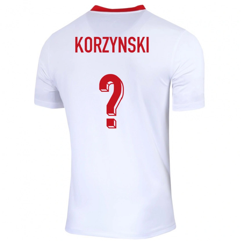 Danxen Dame Polen Bartosz Korzynski #0 Hvit Hjemmetrøye Drakt Trøye 24-26 Skjorter T-Skjorte