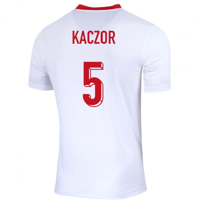 Danxen Dame Polen Marcin Kaczor #5 Hvit Hjemmetrøye Drakt Trøye 24-26 Skjorter T-Skjorte