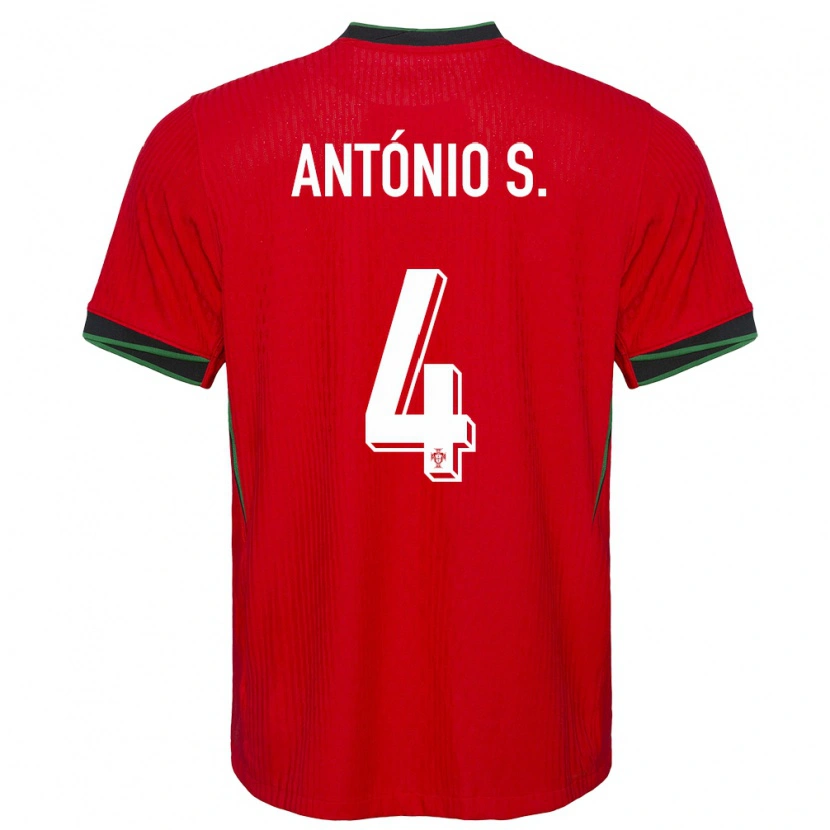 Danxen Dame Portugal António Silva #4 Rød Hjemmetrøye Drakt Trøye 24-26 Skjorter T-Skjorte