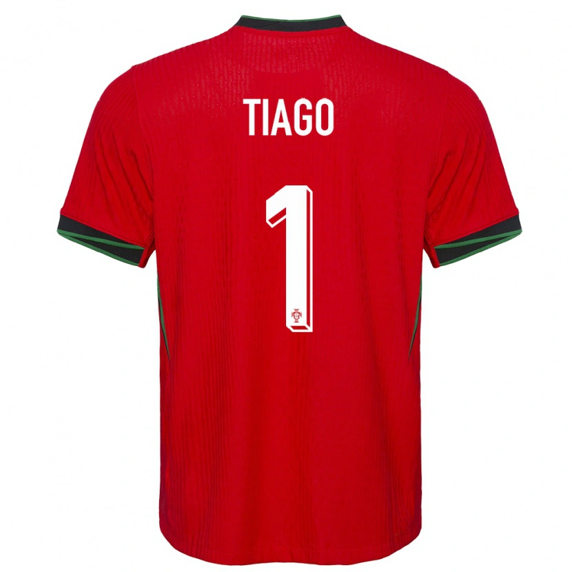 Danxen Dame Portugal Tiago Ferreira #1 Rød Hjemmetrøye Drakt Trøye 24-26 Skjorter T-Skjorte