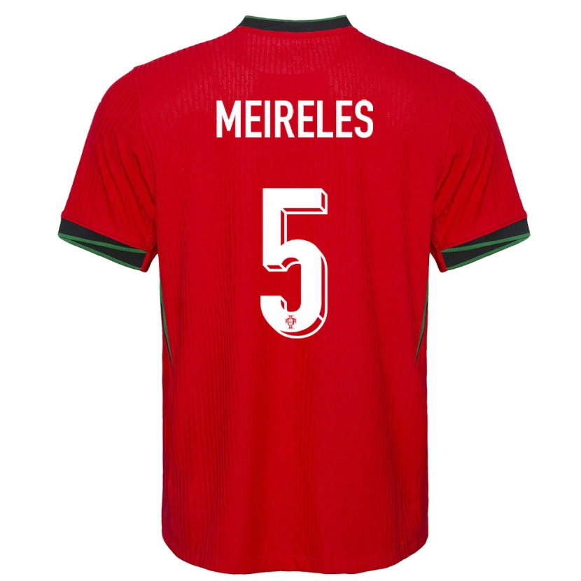 Danxen Dame Portugal Afonso Meireles #5 Rød Hjemmetrøye Drakt Trøye 24-26 Skjorter T-Skjorte