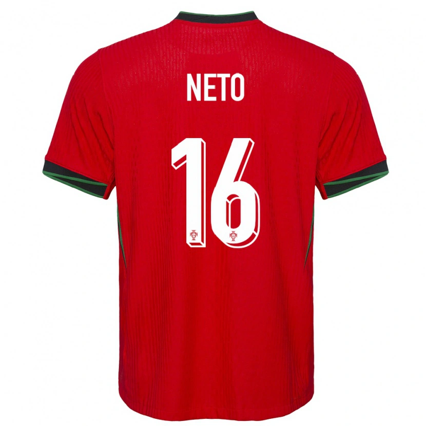 Danxen Dame Portugal Martim Neto #16 Rød Hjemmetrøye Drakt Trøye 24-26 Skjorter T-Skjorte