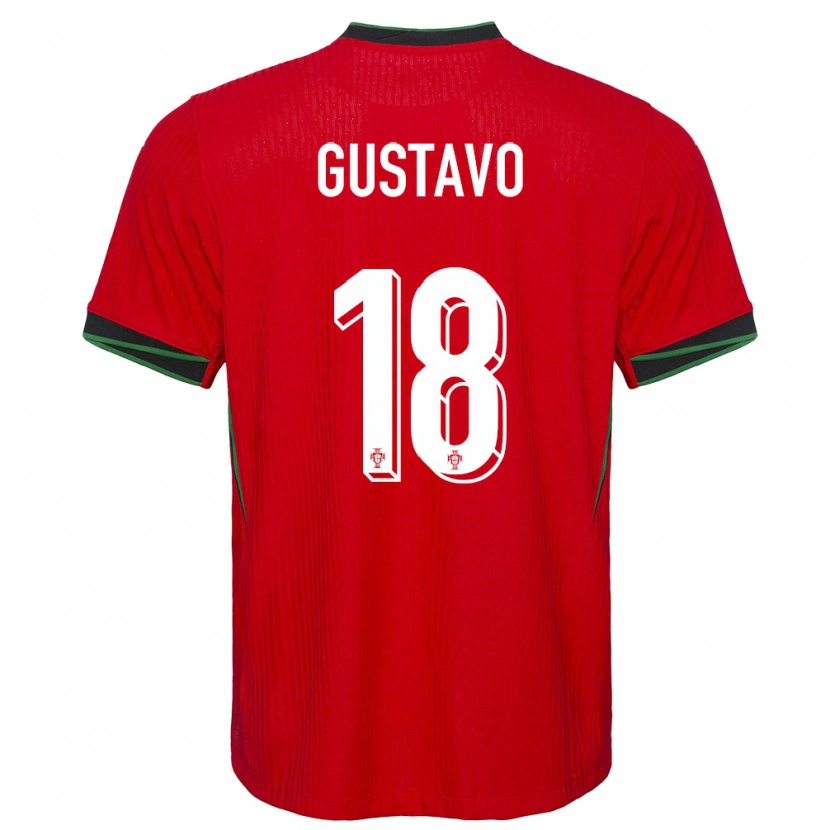 Danxen Dame Portugal Gustavo Ferreira #18 Rød Hjemmetrøye Drakt Trøye 24-26 Skjorter T-Skjorte