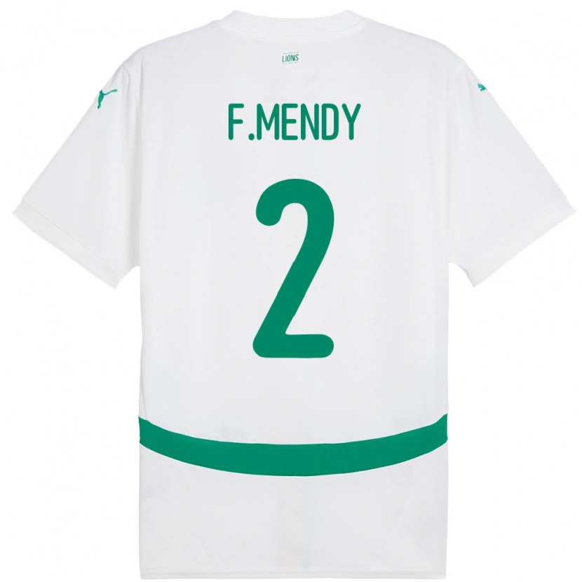 Danxen Dame Senegal Formose Mendy #2 Hvit Hjemmetrøye Drakt Trøye 24-26 Skjorter T-Skjorte