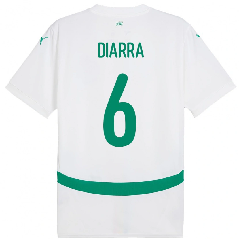 Danxen Dame Senegal Habib Diarra #6 Hvit Hjemmetrøye Drakt Trøye 24-26 Skjorter T-Skjorte