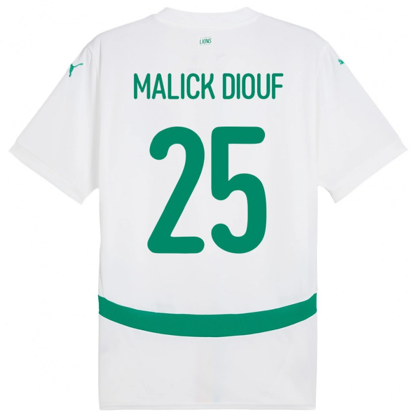 Danxen Dame Senegal El Hadji Malick Diouf #25 Hvit Hjemmetrøye Drakt Trøye 24-26 Skjorter T-Skjorte
