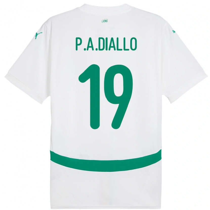 Danxen Dame Senegal Papa Amadou Diallo #19 Hvit Hjemmetrøye Drakt Trøye 24-26 Skjorter T-Skjorte