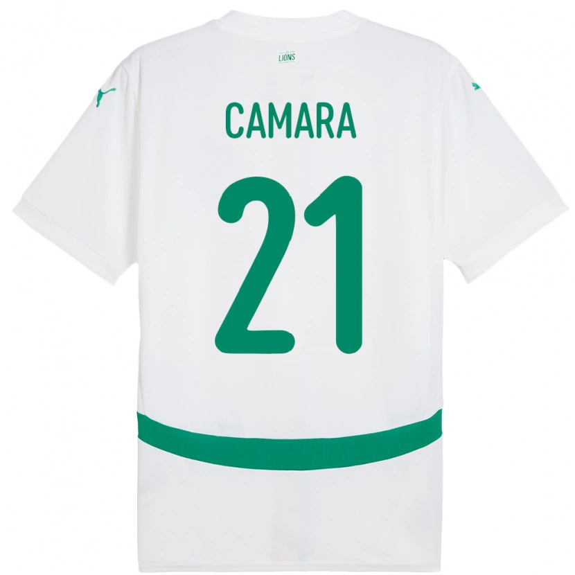 Danxen Dame Senegal Mamadou Camara #21 Hvit Hjemmetrøye Drakt Trøye 24-26 Skjorter T-Skjorte