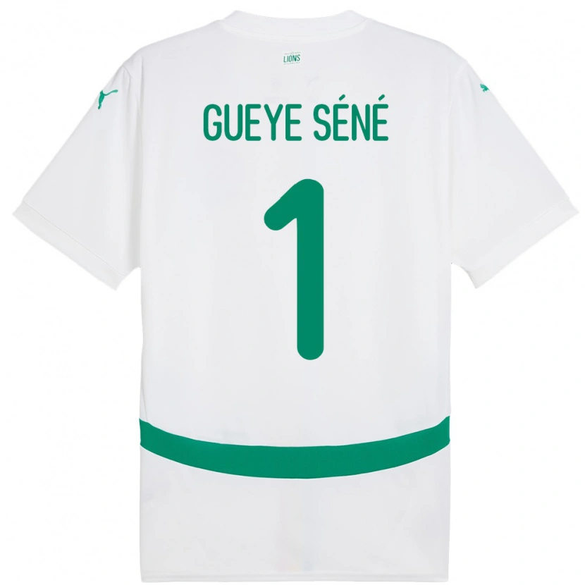 Danxen Dame Senegal Thiaba Gueye Sene #1 Hvit Hjemmetrøye Drakt Trøye 24-26 Skjorter T-Skjorte